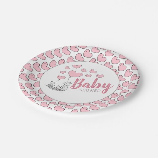 Fox Hearts Baby shower Paper Bord (Gekanteld)