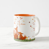 Fox Herfst herfst bladeren koffie Mok (Voorkant rechts)