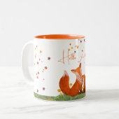 Fox Herfst herfst bladeren koffie Mok (Voorkant links)