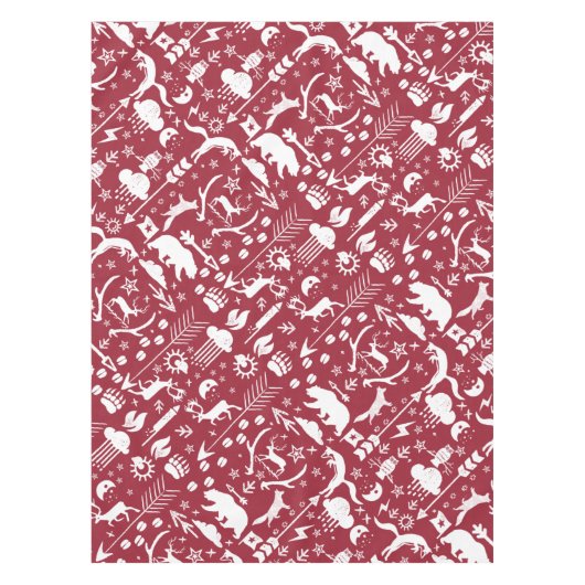 Fox Herten Beer Cottage Hunting Lodge Tafelkleed (Voorkant)