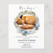 Fox Het is een Waterverf Boho Wreath (Voorkant)