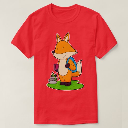 Fox Hiker-rugzak T-shirt (Design voorkant)