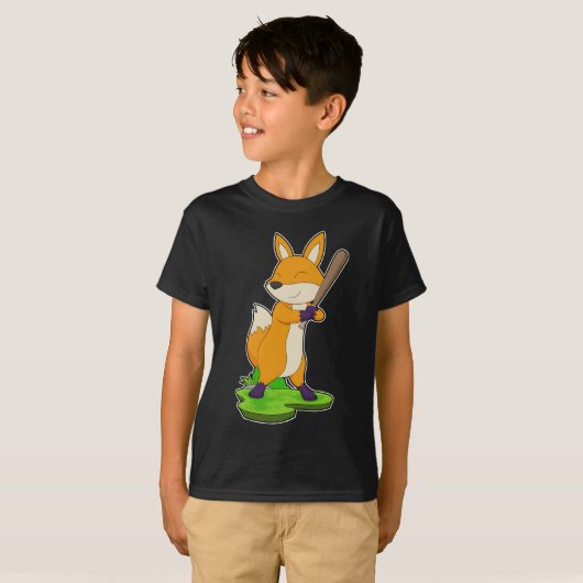 Fox honkbalknuppel t-shirt (Voorkant volledig)