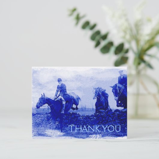  Fox Hunt Dank u Briefkaart (Staand voorkant)