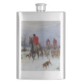 Fox Hunt Huntsmen en Hounds die naar huis terugker Flacon (Voorkant)