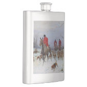 Fox Hunt Huntsmen en Hounds die naar huis terugker Flacon (Rechts)