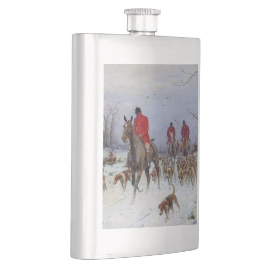 Fox Hunt Huntsmen en Hounds die naar huis terugker Flacon (Rechts)