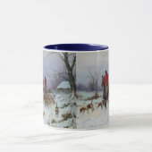 Fox Hunt Huntsmen en Hounds die naar huis terugker Mok (Midden)