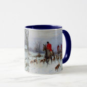 Fox Hunt Huntsmen en Hounds die naar huis terugker Mok (Voorkant rechts)