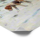 Fox Hunt Huntsmen en Hounds die naar huis terugker Poster (Hoek)