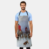 Fox Hunt Huntsmen en Hounds die naar huis terugker Schort (Gedragen)