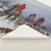 Fox Hunt Huntsmen en Hounds die naar huis terugker Sherpa Deken (3/4)