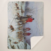 Fox Hunt Huntsmen en Hounds die naar huis terugker Sherpa Deken (Voorkant)