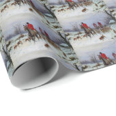 Fox Hunt Huntsmen Hounds die thuiswinter terugkeer Cadeaupapier (Rol Hoek)