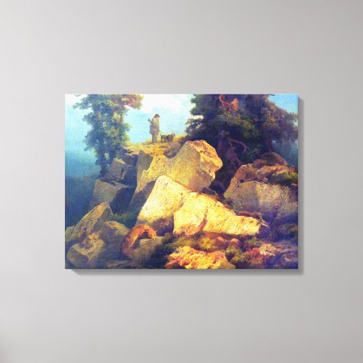 Fox Hunt Josef Navrátil na 1850 Canvas Afdruk (Voorkant)