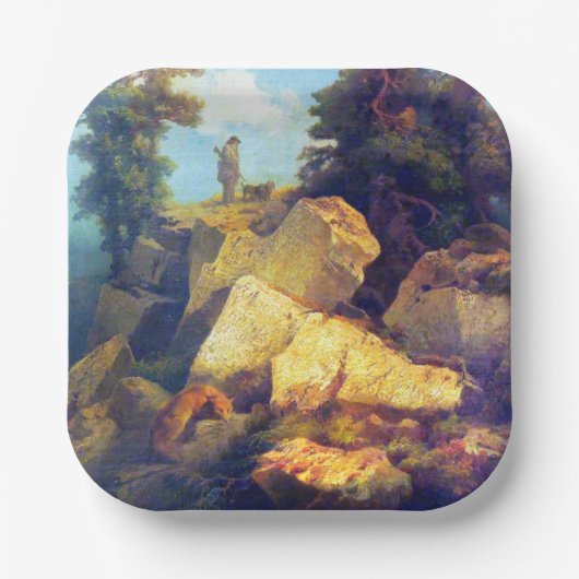 Fox Hunt Josef Navrátil na 1850 Papieren Bordje (Voorkant)