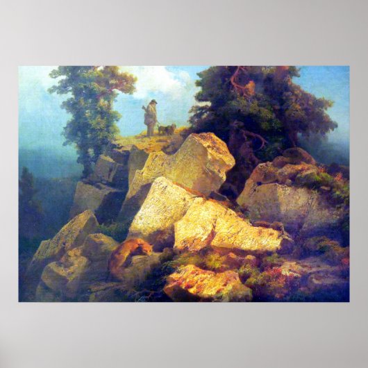 Fox Hunt Josef Navrátil na 1850 Poster (Voorkant)