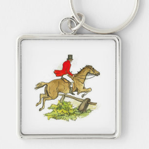 Fox Hunt Jumper Hunter Horse Riding Sleutelhanger