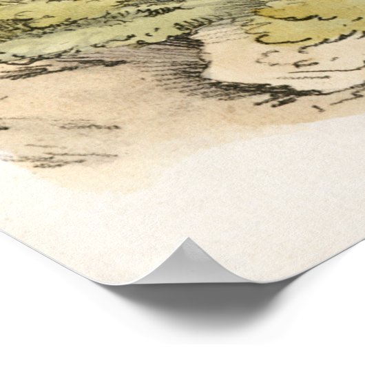 Fox Hunt Waterverf Poster (Hoek)