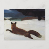 Fox Hunt Winter Winslow Homer Briefkaart (Voorkant)