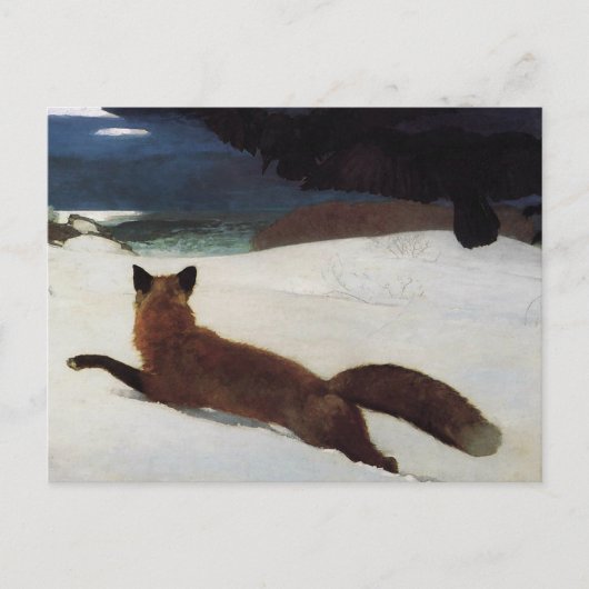 Fox Hunt Winter Winslow Homer Briefkaart (Voorkant)