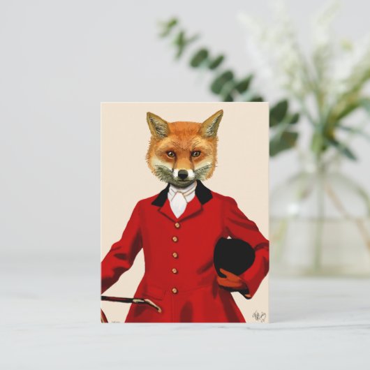 Fox Hunter 2 Portret 2 Briefkaart (Staand voorkant)