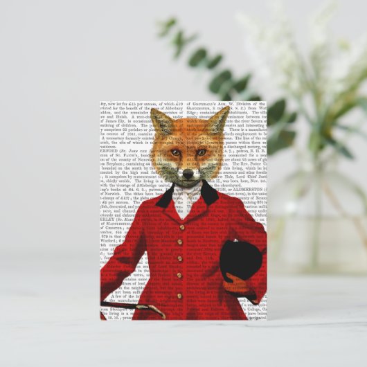 Fox Hunter 2 Portret Briefkaart (Staand voorkant)