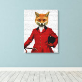 Fox Hunter 2 Portret Canvas Afdruk (Insitu (Houten vloer))