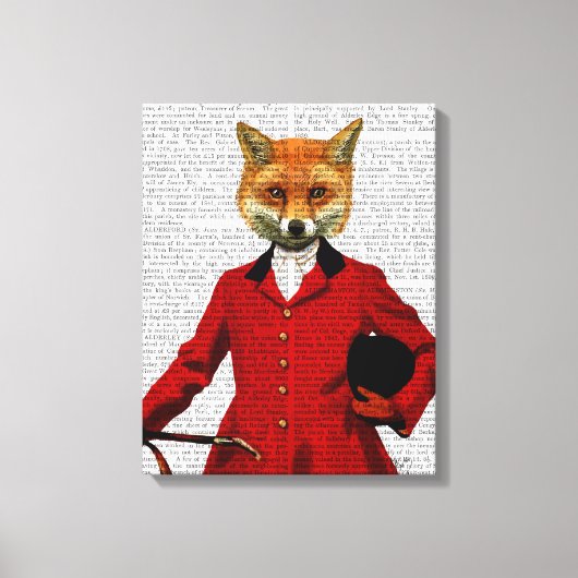 Fox Hunter 2 Portret Canvas Afdruk (Voorkant)