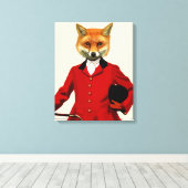 Fox Hunter Canvas Afdruk (Insitu (Houten vloer))