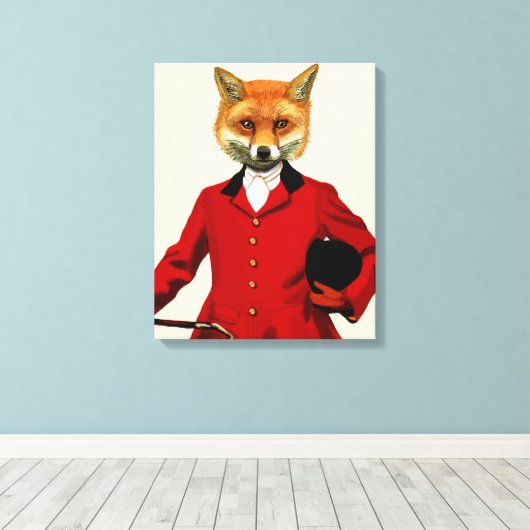 Fox Hunter Canvas Afdruk (Insitu (Houten vloer))