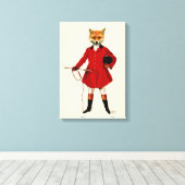Fox Hunter Canvas Afdruk (Insitu (Houten vloer))