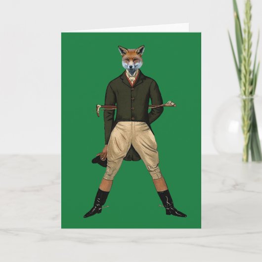 fox Hunting Holiday Card Feestdagen Kaart (Voorkant)