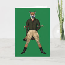  fox Hunting Holiday Card