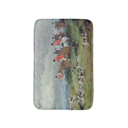 Fox Hunting in Surrey, 19e eeuw Badmat (Voorkant Verticaal)