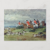 Fox Hunting in Surrey, 19e eeuw Briefkaart (Voorkant)