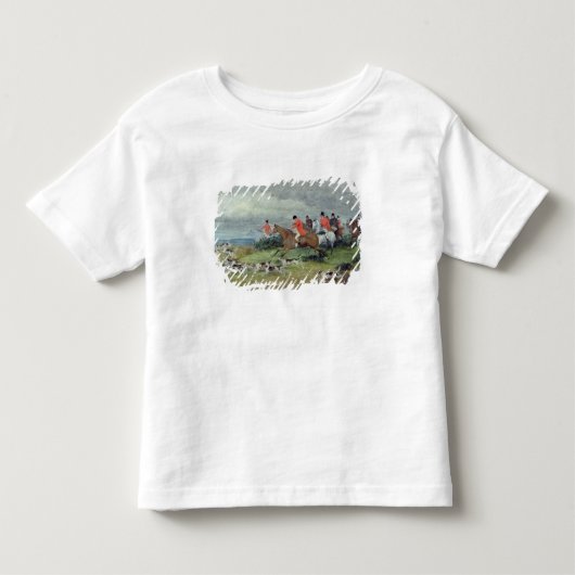 Fox Hunting in Surrey, 19e eeuw Kinder Shirts (Voorkant)