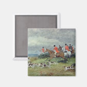 Fox Hunting in Surrey, 19e eeuw Magneet (Voorkant / Achterkant)