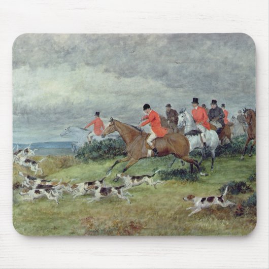 Fox Hunting in Surrey, 19e eeuw Muismat (Voorkant)