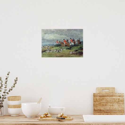 Fox Hunting in Surrey, 19e eeuw Poster (Keuken)
