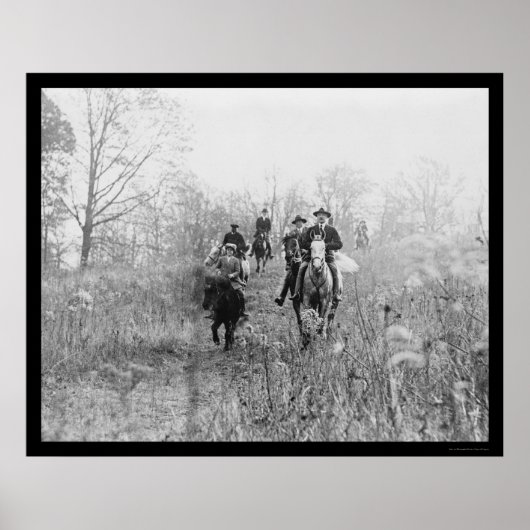 Fox Hunting in Virginia 1924 Poster (Voorkant)