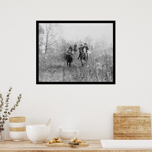 Fox Hunting in Virginia 1924 Poster (Keuken)