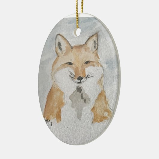 Fox Hunting kerstversiering Keramisch Ornament (Links)