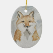 Fox Hunting kerstversiering Keramisch Ornament (Voorkant)