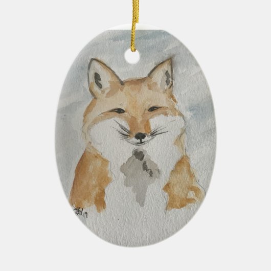 Fox Hunting kerstversiering Keramisch Ornament (Voorkant)
