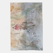 Fox Hunting Scene Tea Towel (keukenhanddoek) Theedoek (Verticaal)