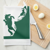 Fox Hunting Silhouette Theedoek (Quarter Fold)