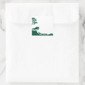 Fox Hunting Silhouette Vierkante Sticker (Tas)