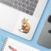 Fox Hunting Sticker (Laptop met iPhone)