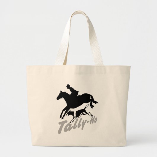 Fox Hunting Tally-Ho Grote Tote Bag (Voorkant)